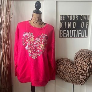 Floral Heart Women's Sweatshirt